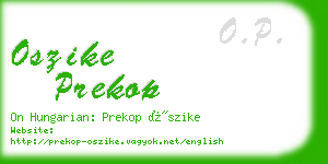 oszike prekop business card